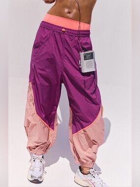 FP Movement by Free People Freeflow Colorblock Track Pants in Mulberry Combo